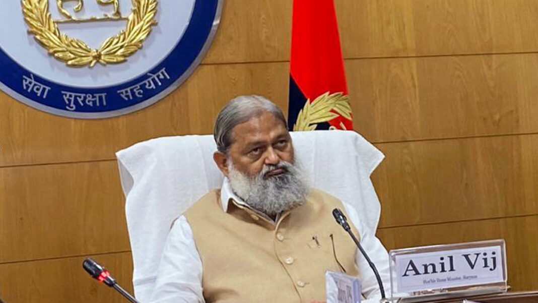 Anil Vij Ordered Police Suspended