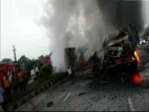 Rajasthan Ajmer Trucks Fire 