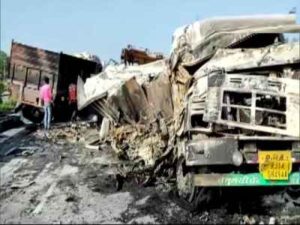 Rajasthan Ajmer Trucks Fire 