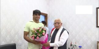 Neeraj Chopra Meet CM Manohar Lal Khattar