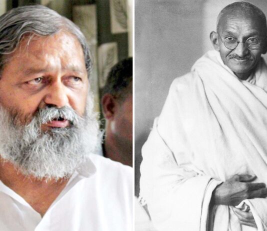 Anil Vij & Mahatma Gandhi Ji