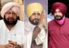 Navjot Singh Sidhu & Captain Amarinder Singh & Charanjit Singh Channi