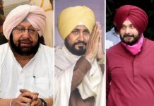 Navjot Singh Sidhu & Captain Amarinder Singh & Charanjit Singh Channi