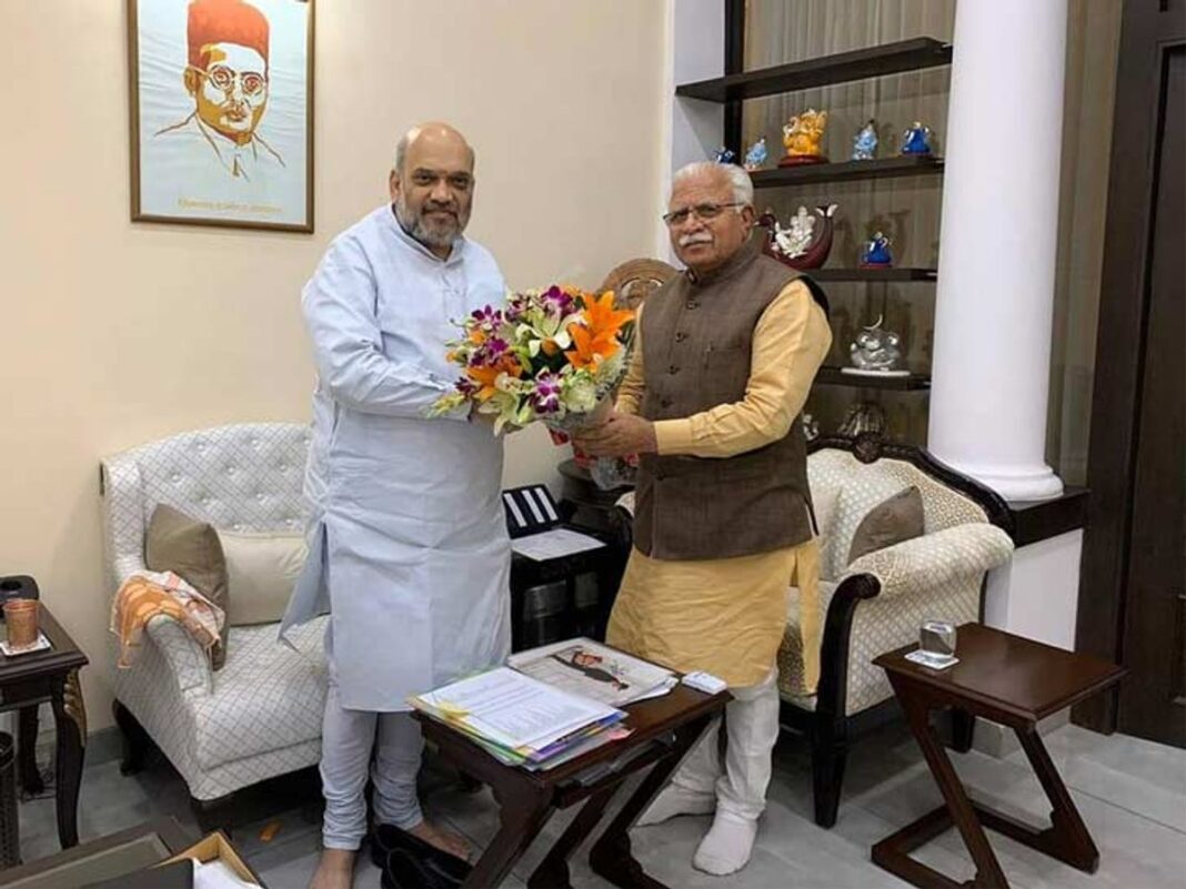 CM Manohar Lal khattar & Amit Shah