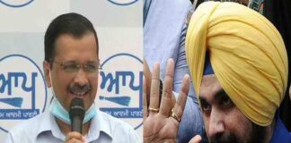 Delhi CM Arvind Kejriwal & Navjot Singh Sidhu