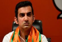 BJP MP and former cricketer Gautam Gambhir,