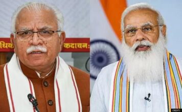 Haryana CM Manohar Lal Khattar & PM Narendra Modi