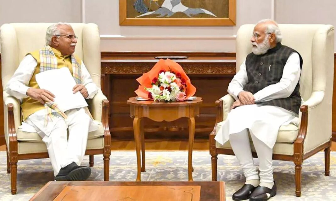 Haryana CM Manohar Lal Khattar & PM Narendra Modi