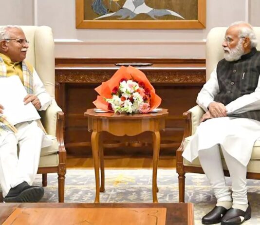 Haryana CM Manohar Lal Khattar & PM Narendra Modi