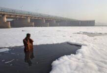 Delhi Yamuna River White Foam