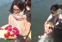 Bipin Rawat and Madhulika Rawat Daughter Ashes To Ganga