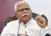 Haryana CM Manohar Lal Khattar