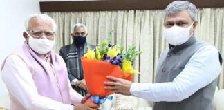 Haryana CM Manohar Lal Khattar & Railway Minister Ashwini Vaishnav