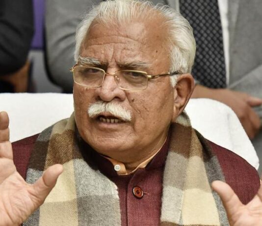 Haryana CM Manohar Lal Khattar