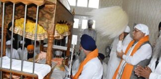 श्री नाडा साहिब गुरुद्वारा पहुंचे हरियाणा के सीएम नायाब सैनी