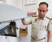 नकाबपोश बदमाशों ने बैंक एटीएम में चोरी की वारदात को दिया अंजाम