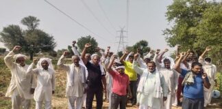 बिजली टावर लगाने के विरोध में उतरे किसान संगठन