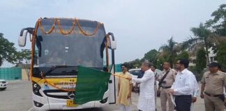 यमुनानगर से अयोध्या धाम के लिए बस रवाना,