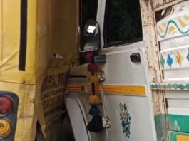 स्कूली बच्चों से भरी वैन ट्रक से टकराई,