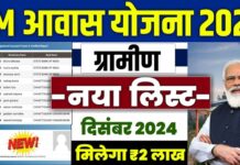 प्रधानमंत्री आवास योजना ग्रामीण 2024 -2025 | pradhan mantri awas yojana 2024 | pm awas yojana 2025