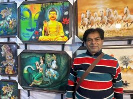 कुरुक्षेत्र में अंतरराष्ट्रीय गीता महोत्सव में पत्थर के चूरे को शिल्पकला से दिया भगवान श्रीकृष्ण का स्वरुप