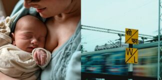 A woman gave birth to a daughter in a moving train, passengers and a nurse helped in the delivery