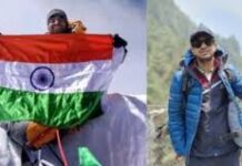 हरियाणा के बेटे ने रचा इतिहास, -40 तापमान… नरेंद्र ने विश्व की 8वीं सबसे ऊंची चोटी पर फहराया तिरंगा! हरियाणा के लाल हिसार जिले के नलवा हलके के गांव मिंगनी खेड़ा के बेटे पर्वतारोही नरेंद्र कुमार ने दुनिया की सबसे दुर्गम और विश्व की आठवीं सबसे ऊंची चोटी माउंट मनास्लु (8163 मीटर ) पर 22 सितम्बर को सुबह 6 बजे अपनी चढ़ाई पूरी करके भारतीय तिरंगा फहराया है।