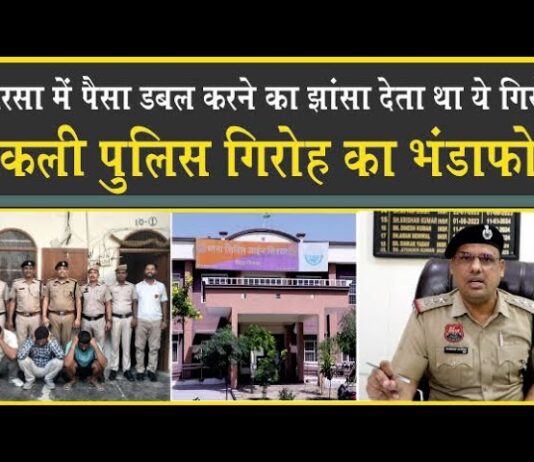 सिरसा: नकली पुलिस अफसर बनकर घूम रहा था गिरोह| डबल पैसे का झांसा देकर लूटता था| Sirsa Police| Crime|