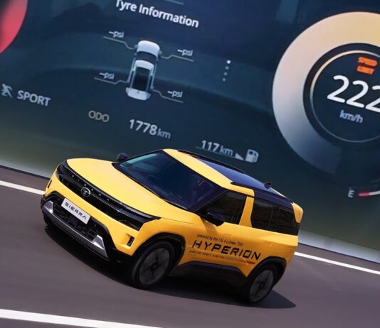 222 kmph की स्पीड से भागी Tata Sierra, नए Hyperion 1.5 लीटर टर्बो पेट्रोल इंजन ने दिखाया दम सिएरा की एक्स शोरूम प्राइस 11.49 लाख रुपये से शुरू होती है।