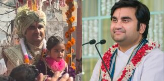 मथुरा के मशहूर कथावाचक इंद्रेश उपाध्याय आज यानी 5 दिसंबर को जयपुर के ताज आमेर में अपनी दुल्हन शिप्रा शर्मा के साथ सात फेरे लेंगे।