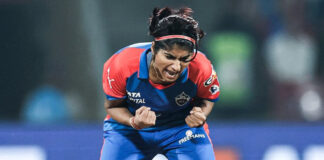 नंदिनी शर्मा ने महिला प्रीमियर लीग के चौथे संस्करण में 14 विकेट लेकर दिल्ली कैपिटल्स महिला टीम के लिए एक सीजन में सबसे ज्यादा विकेट लेने का रिकॉर्ड बना दिया।