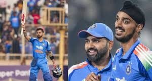 न्यूजीलैंड के खिलाफ वनडे सीरीज से पहले विराट कोहली ने तेज गेंदबाज अर्शदीप सिंह की नकल उतारी।