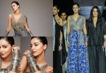 मुंबई में लेकमे फैशन वीक के पहले दिन मॉडल माहिका शर्मा ने अपना जलवा बिखेरा।