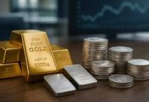 देश में सोने-चांदी की कीमतों में 20 मार्च 2026 को भारी उठापटक देखने को मिल रही है। 5% की गिरावट झेलने के एक दिन बाद आज सुबह के कारोबार में एमसीएक्स पर सोने की दर में 2% से अधिक की उछाल आई, जिसकी वजह लगातार भू-राजनीतिक रिस्क के बीच खरीददारी थी। पिछले सत्र में एमसीएक्स गोल्ड अप्रैल वायदा अनुबंध 1,44,954 रुपये प्रति 10 ग्राम पर बंद हुआ, जिसमें 5% से ज्यादा की गिरावट आई, जबकि एमसीएक्स सिल्वर मई वायदा अनुबंध 2,31,460 रुपये प्रति किलोग्राम पर समाप्त हुआ, जिसमें लगभग 7% की गिरावट दर्ज की गई।