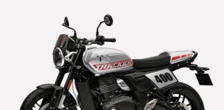 ट्रायम्फ इंडिया ने लंबे इंतजार के बाद आखिरकार भारतीय बाजार में अपनी 350 सीसी मोटरसाइकल ट्रैकर 400 लॉन्च कर दी है
