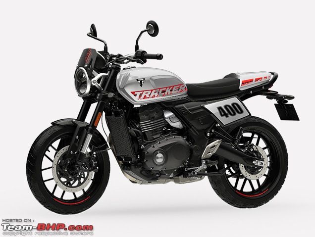 ट्रायम्फ इंडिया ने लंबे इंतजार के बाद आखिरकार भारतीय बाजार में अपनी 350 सीसी मोटरसाइकल ट्रैकर 400 लॉन्च कर दी है ट्रायम्फ इंडिया ने लंबे इंतजार के बाद आखिरकार भारतीय बाजार में अपनी 350 सीसी मोटरसाइकल ट्रैकर 400 लॉन्च कर दी है